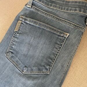 PAIGE Light Blue Skinny Jeans with Subtle Back Pocket Stitch